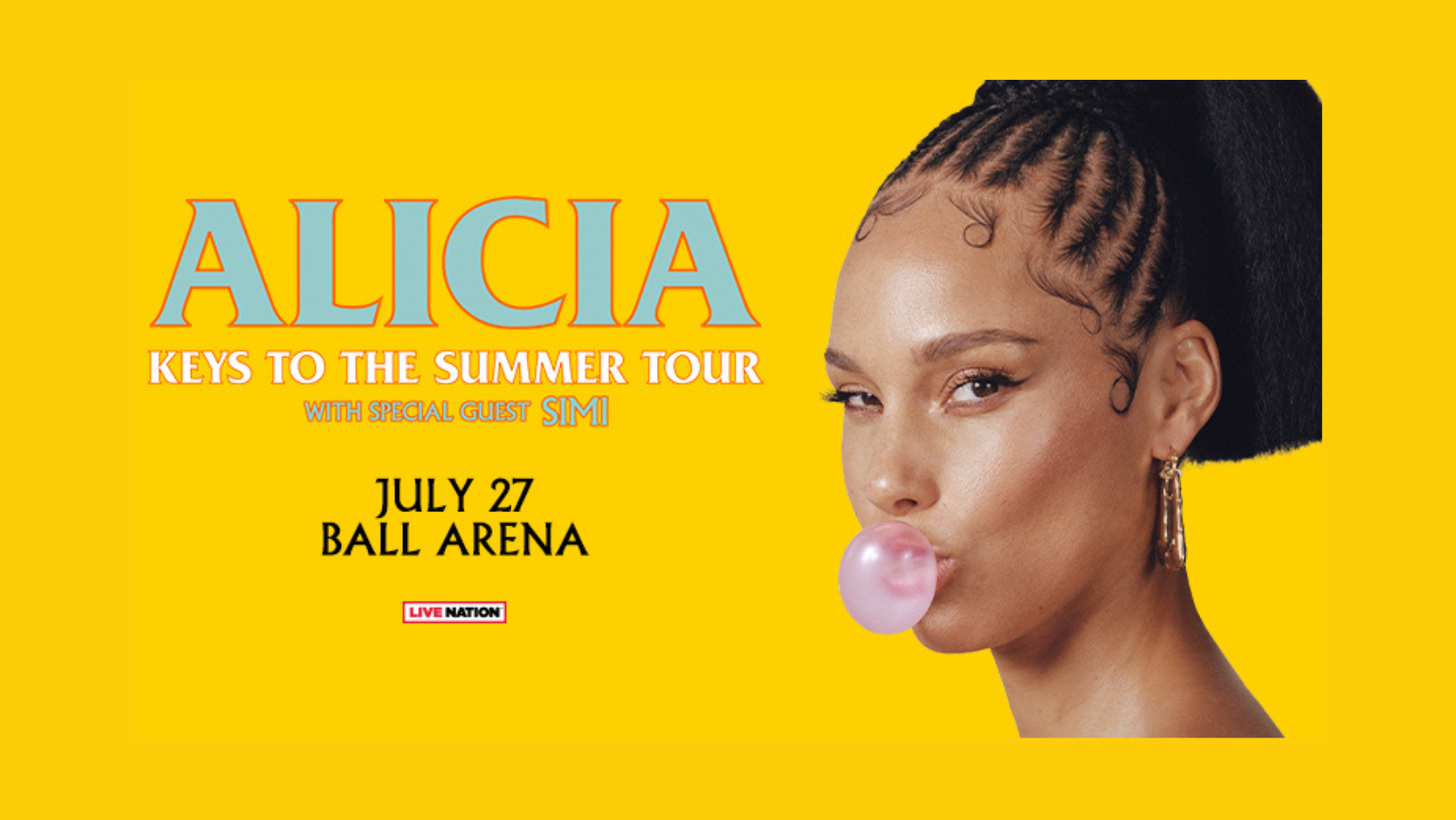 ALICIA KEYS TO THE SUMMER TOUR THE DROP